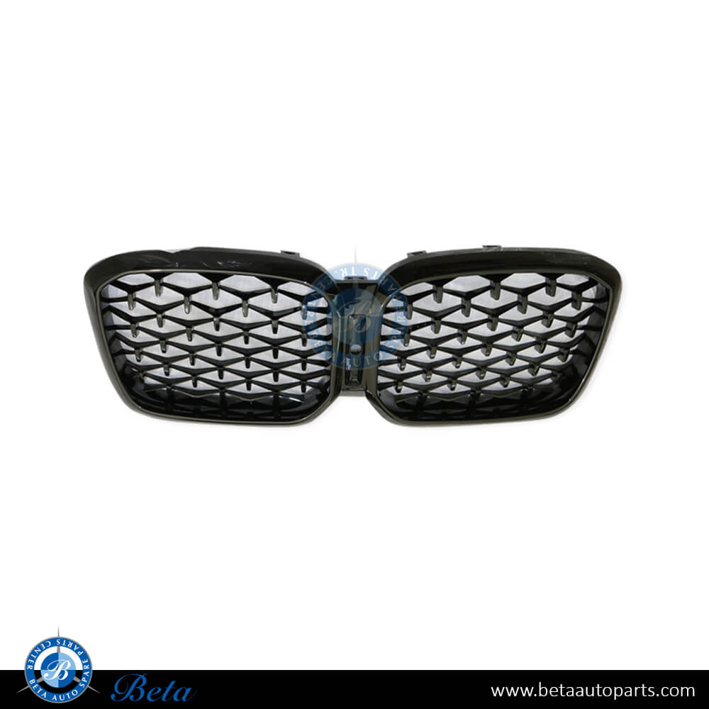 Radiator Grille M-Tek Stars Look with Camera Hole Gloss Black color for BMW X4 G02 LCI 2022-Up models, Part Number 51135A1AC60 Radiator Grille M-Tek Stars Look with Camera Hole Gloss Black color for BMW X4 G02 LCI 2022-Up models, Part Number 51135A1AC60